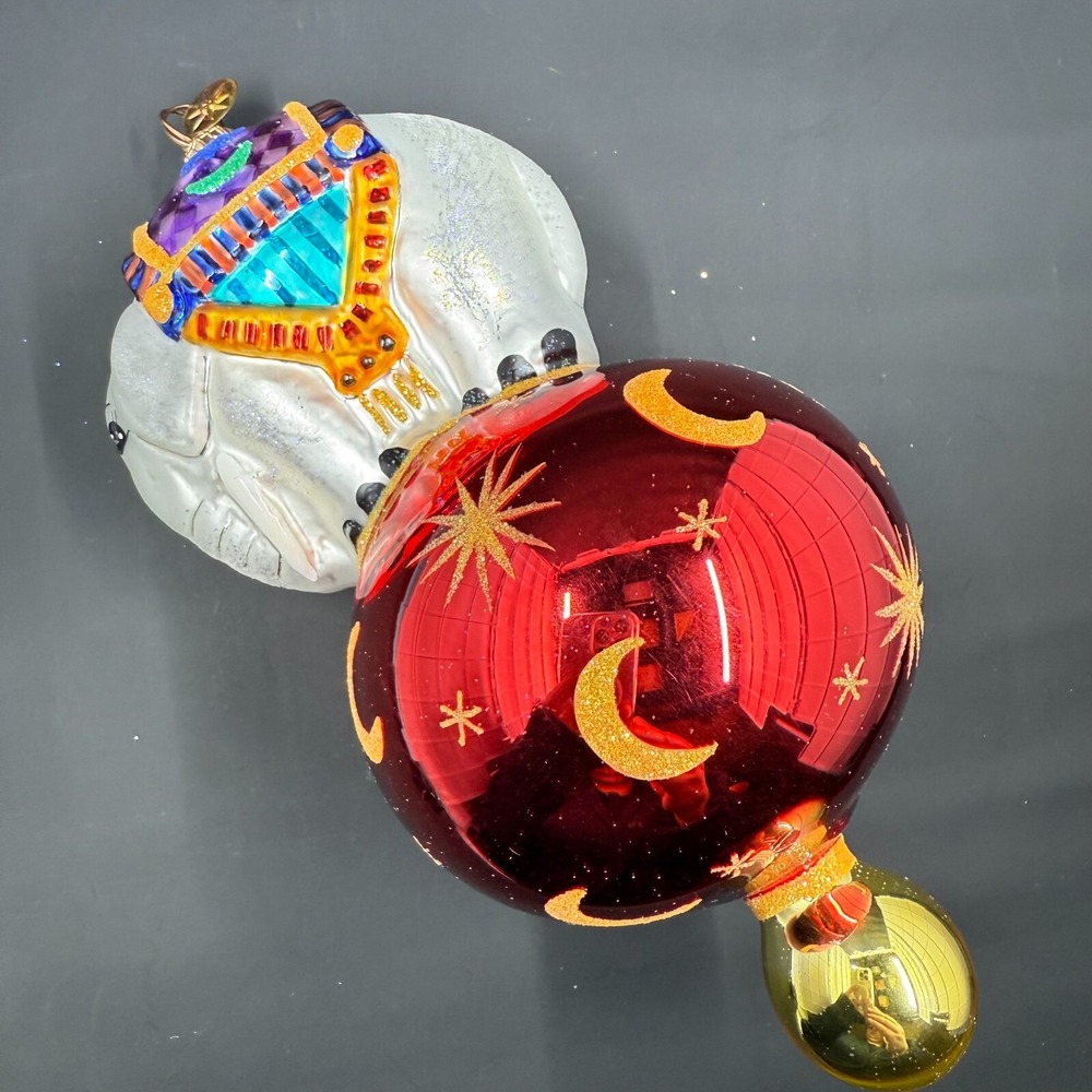 Christopher Radko Center Ring Circus Elephant Red Ball‎ Ornament 7" 90-90-5